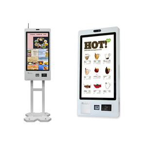 Soporte de pared o de suelo de 32 pulgadas, quioscos de pago para pedidos de alimentos de autoservicio con fabricante de software, quiosco automático con pantalla táctil - Product Image 1