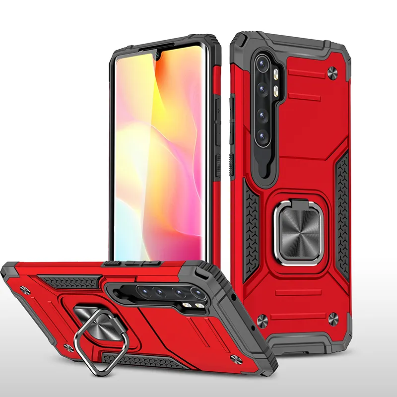 Moda Phone Case 2021 Novo Produto Drop Testado Protetor Anel Titular Caso De Telefone Celular para Xiaomi Note 10 Lite