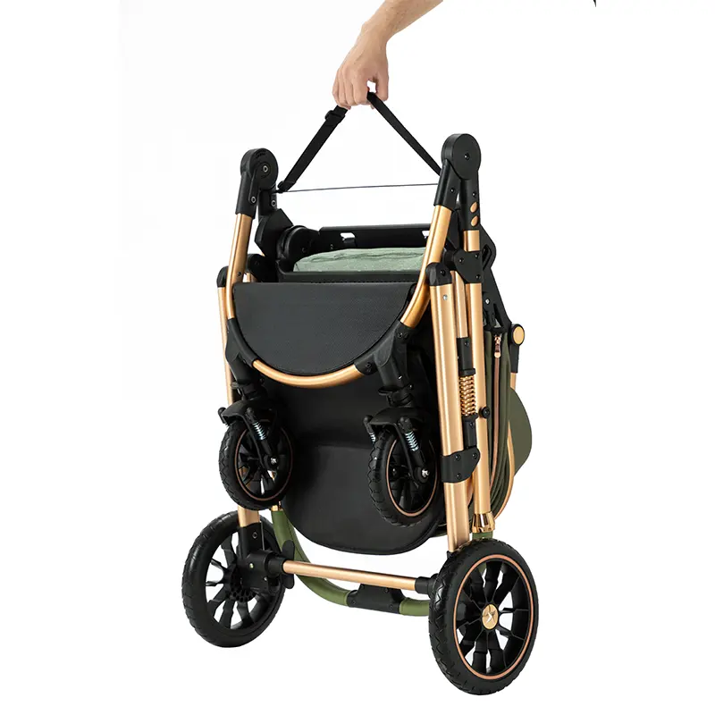 Carrinho de bebê com berço e assento de carro, carrinho de bebê luxuoso para bebês recém-nascidos, carrinho multifuncional dobrável, design mais recente, atacado