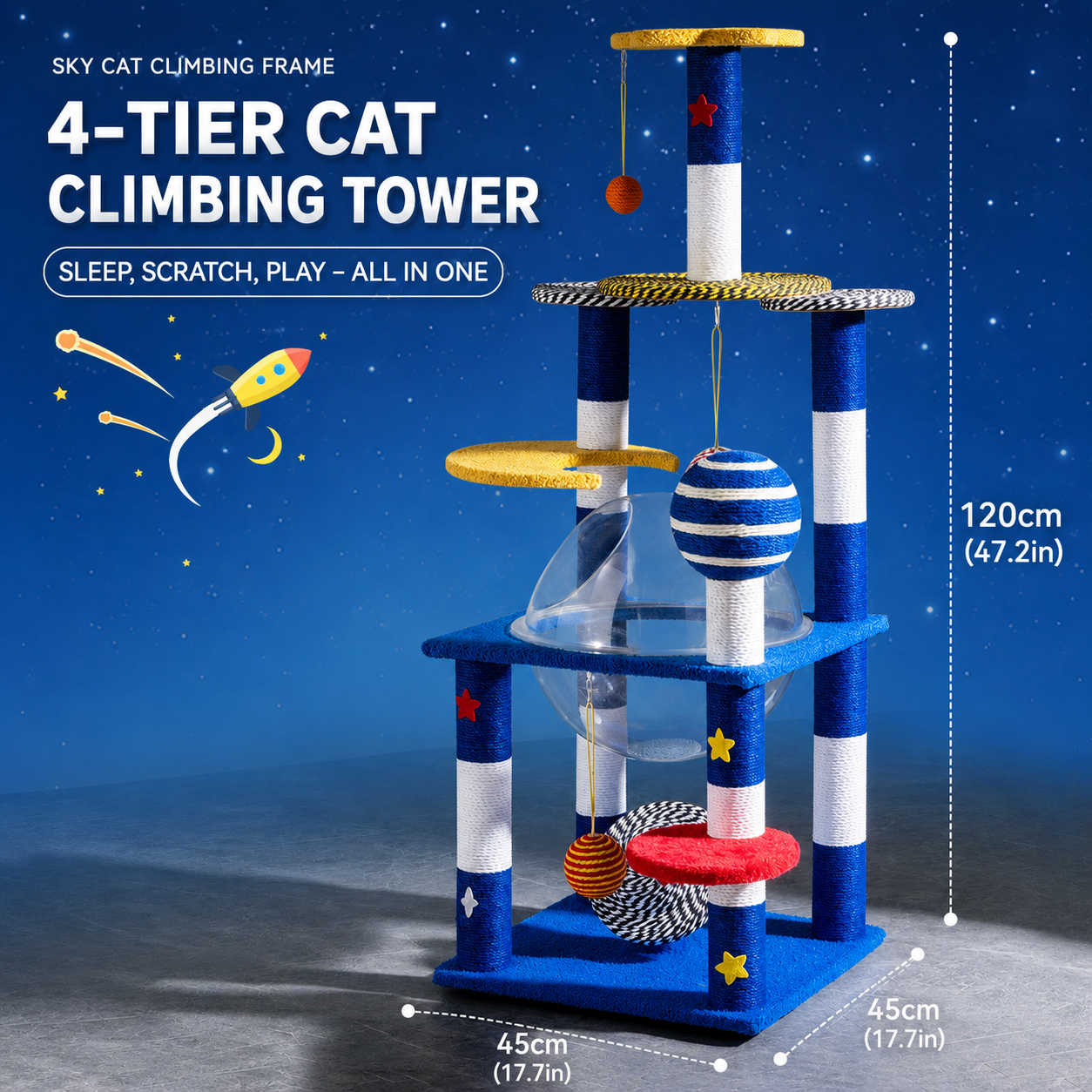 Cadre d'escalade Stellar Sky, quatre niveaux