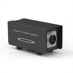 Dynamic <strong>Mic</strong> Activator Microphone Pre Amp Gain Booster +22dB Microphone Amplifier for Passive Ribbons Use Phantom Power - Product Image 1