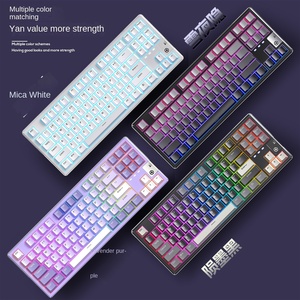 Y87 87-Key RGB Custom Wired Wireless para Bluetooth Gaming Keyboard Three-Mode Mechanical Side-Grabado Periféricos de computadora para - Product Image 4