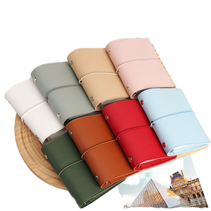 Fabrika toptan 5 yüzük M5 doldurulabilir gevşek yaprak Spiral bağlayıcı elastik bant çok renkler <span class=keywords><strong>Mini</strong></span> cep yumuşak PU deri promosyon - Product Image 1