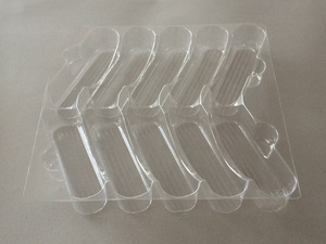 Thức ăn nhanh đen vận chuyển hộp 1kg bánh rán bao bì khay với nhựa <span class=keywords><strong>Eclair</strong></span> chèn cho bánh Sushi bánh pizza vỉ quá trình - Product Image 5