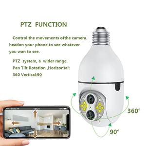 Bombilla LED E27 de 1080P, cámara inteligente tuya de 360 grados, detección humana, alarma de conexión, visión nocturna colorida, cámara ip inalámbrica - Product Image 2