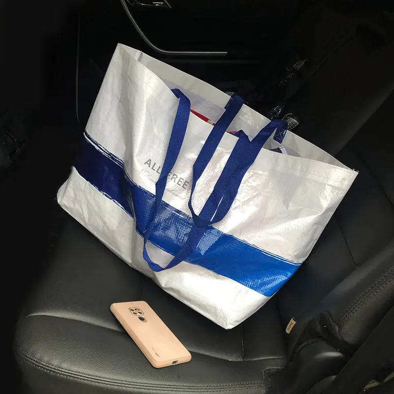 अनुकूलित आकार और पैटर्न पुन: प्रयोज्य पीपी बुना शॉपिंग बैग कस्टम उच्च गुणवत्ता नायलॉन प्रिंट टोट बैग नाव बैग