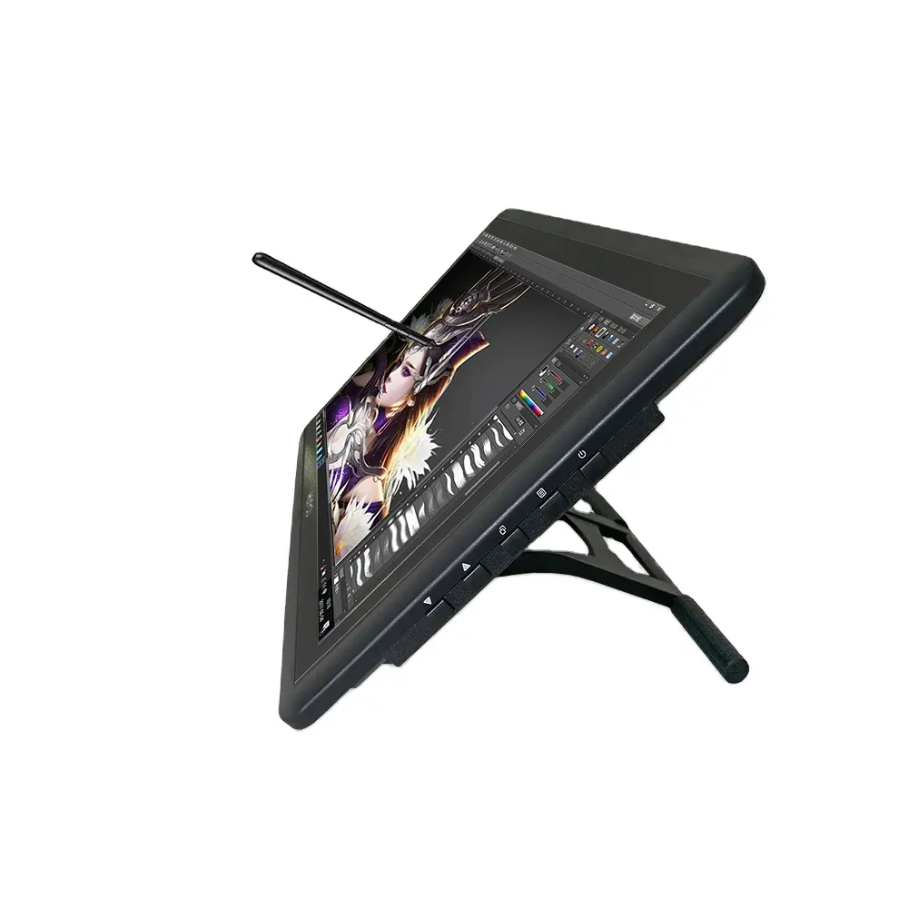 Monitor Tablet Menggambar 15.6 Inci Layar LCD, Tablet Menggambar dengan Pena Digital dengan Pena Desainer