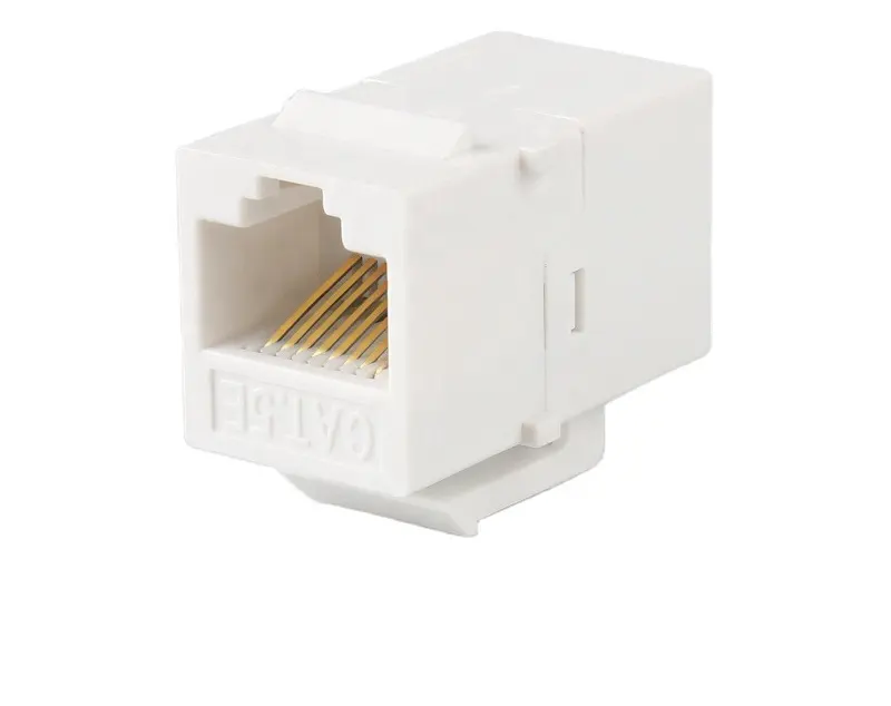 CAT6 CAT5 CAT5e RJ45 Keystone Jack coupleur en ligne femelle à femelle prolongateur de câble Ethernet-blanc/noir