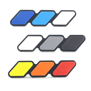 Autodragons ไฟติดฉลากรถยนต์3สี,ตะแกรงวิ่งทาโคมา4สีกระจังหน้าไฟ LED สีแดงสีน้ำเงินสีดำสีทองสีเขียวไล่ระดับสี - Product Image 1