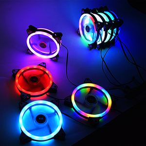 LEDライトプラスチックRGBゲーミングPCコンピューターファンマルチカラー120mmCPUクーラーファンARGBコンピューターラジエーターファン - Product Image 6