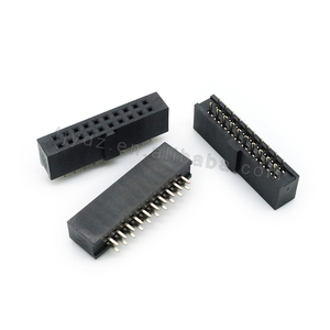 Pcb socket connector 2.54mm pitch double row for samtec with positioning 2*5/<strong>8</strong>/10/12/15/17/20/25P Female Pin <strong>Header</strong> - Product Image 2
