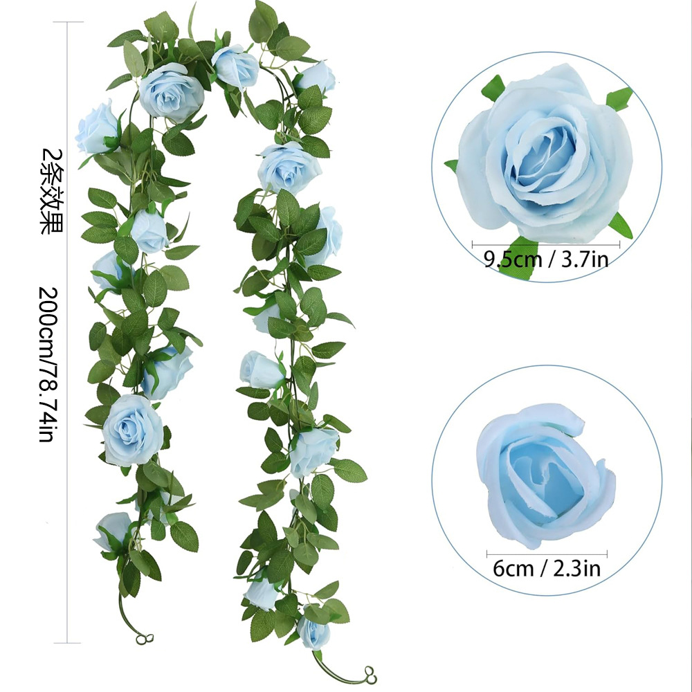 Vignes roses bleu clair - 2 mètres