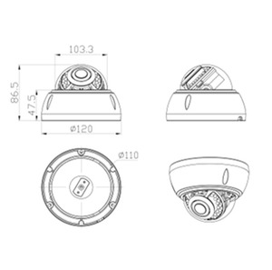 N5022 5MP Vandal-Proof Security Camera, 88.5&deg; <strong>View</strong>, Mirror/Flip &amp; Email Alerts - Product Image 2