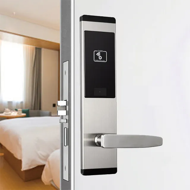 Eiysie-cerradura inteligente ANSI para habitación de hotel, cerradura de puerta RFID con software de gestión gratuita