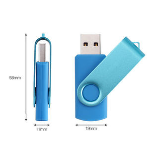 Özel 2 In 1 usb-c 2.0/3.0 Usb Flash sürücü Memory Stick Mini dönebilir taşınabilir su geçirmez yüksek hızlı Transfer kalem sürücü - Product Image 2
