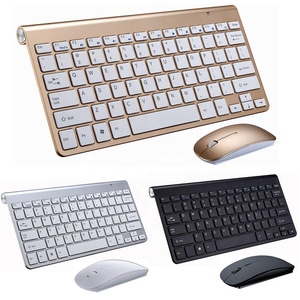 Modo dual 2,4G mini USB inalámbrico Bluetooth Teclado de computadora y mouse Combo Set para Notebook Laptop Mac PC de escritorio - Product Image 5