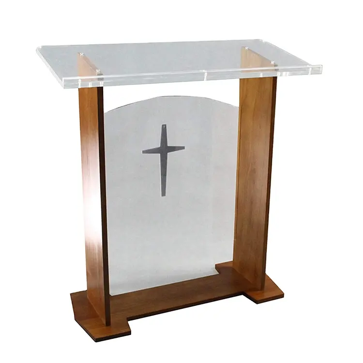 ZOIFUN personalizzato scuola riunione sala conferenze conferenza discorso presentazione legno vetro chiesa pulpito podio