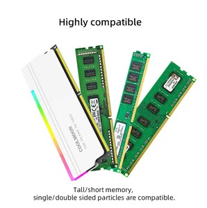 COOLMOON oyun bilgisayarı pc ram soğutucu son derece uyumlu ram soğutucu radyatör soğutma yeleği kabuk argb ram bellek soğutucu - Product Image 3