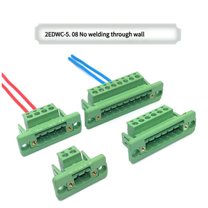 Weld-Free through Wall <strong>Terminal</strong> <strong>Block</strong> 2EDGWC-5.08 Plug-in Type Plastic Panel <strong>Fixed</strong> by Flange with Ears Screw - Product Image 3