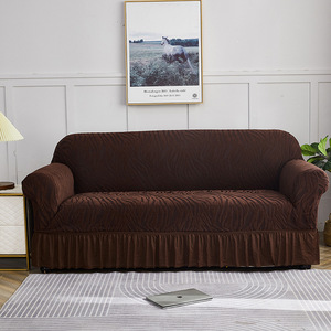 Cubierta Del sofa de la Sala de Estar penutup cho sofa slipcovers sóng biển và fanshaped Mô hình đàn hồi sofa bìa với váy - Product Image 4