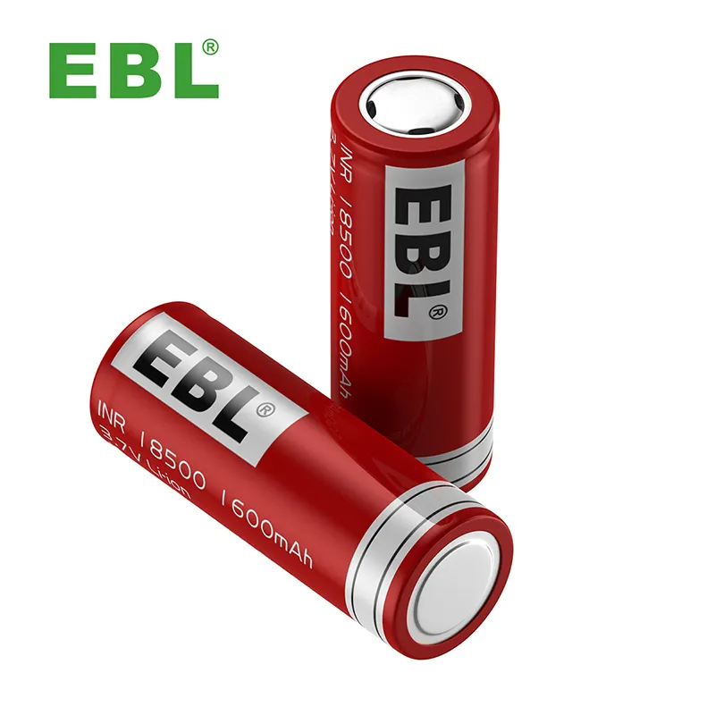 EBL 18500 1600mAh Li ion 3.7V Batteries Batterie rechargeable au lithium-ion