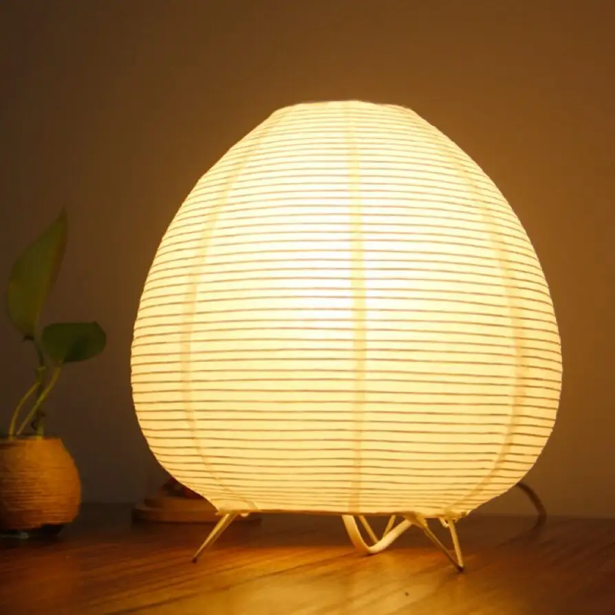 Lampada da tavolo artistica giapponese fatta a mano E14 lampadina lanterna lampade da terra lampada di carta di riso