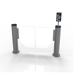 Hochs ichere zylindrische Speed Gate Swipe-Karte und Gesichts erkennung Drehkreuz tor für die Fußgänger zugangs kontrolle - Product Image 1