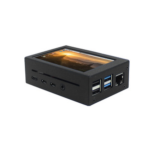 Raspberry Pi 4 case Generation 4B Estuche de disipación de calor con pantalla Raspberry Pi 3B +/4B Caja de disipación de calor de plástico ABS