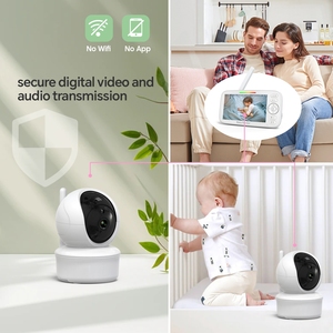 5 polegadas HD Display 720P Baby monitor, câmera do bebê sem wifi sem aplicativo, bebê monitor fábrica com temperatura <span class=keywords><strong>Sensor</strong></span> Night Vision câmera