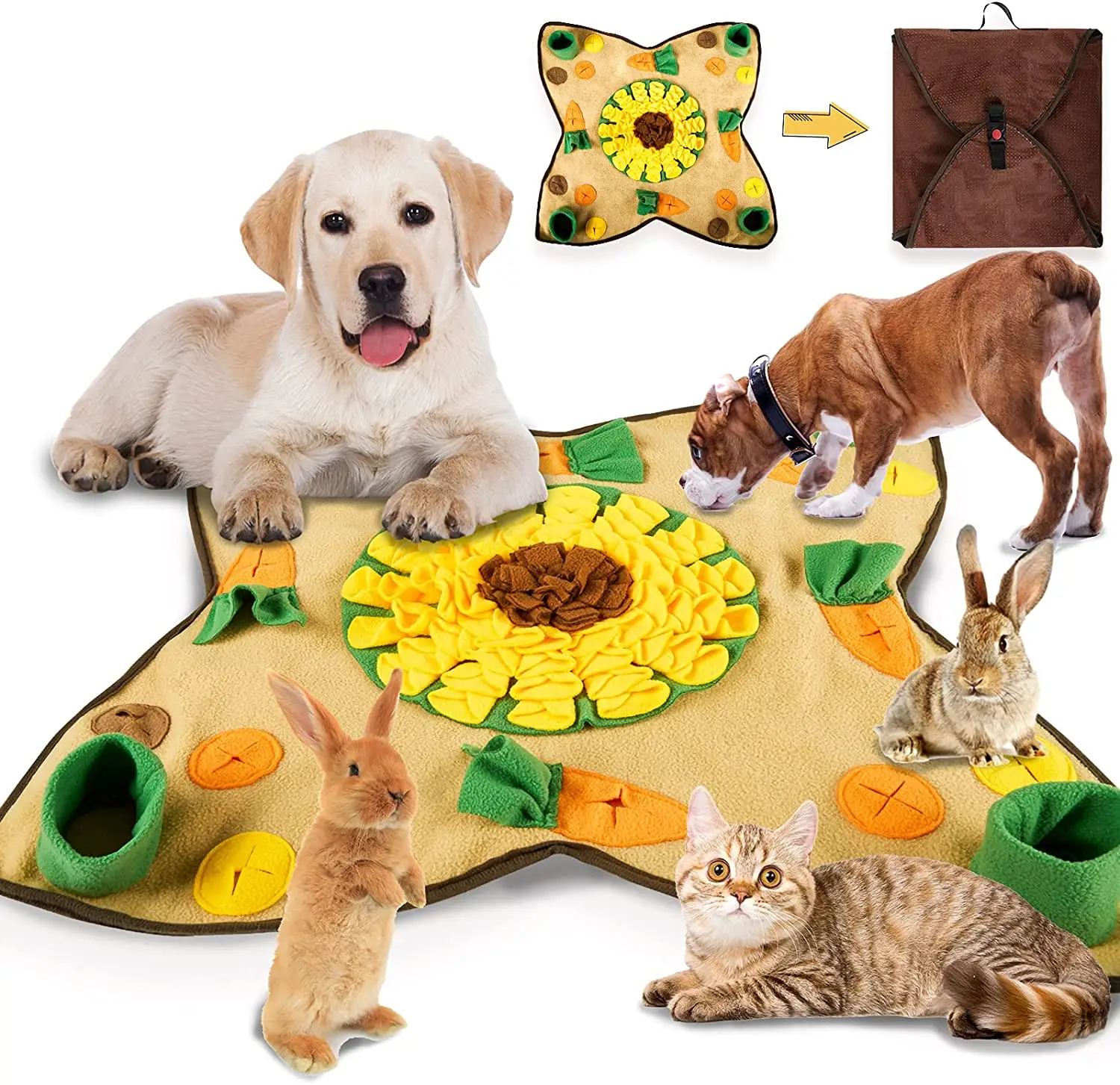 Tapis réglable pour chiens, antidérapant, natte pour 6.14 cm, favorise le développement naturel du corps et de l'essayage, alimentation Interactive, lavable, nouveau