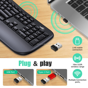 Teclado inalámbrico Bluetooth Diseño ultrafino, teclas silenciosas compatibles con IOS/Android/Windows Soporte OEM - Product Image 3