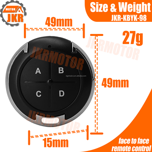 Vendita calda 433MHz Wireless 4 canali telecomando forma rotonda codice portachiavi duplicatore con tasti ABCD - Product Image 5