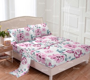 High Quality King <strong>Size</strong> Bed <strong>Sheet</strong> Set Light Color Flat and Fitted <strong>Sheet</strong> 4 Pieces Queen <strong>Size</strong> <strong>Sheet</strong> for Bed - Product Image 5