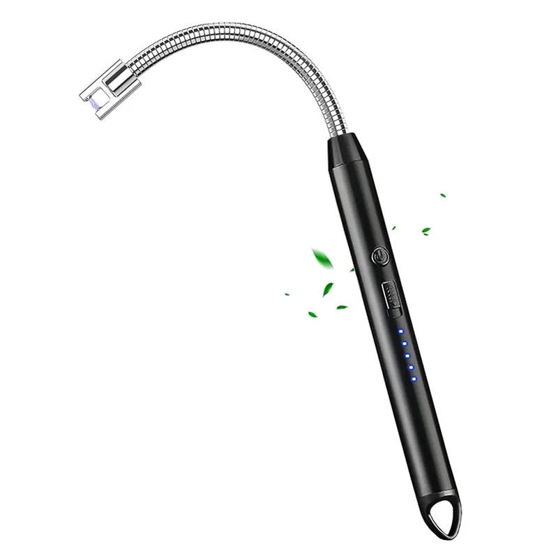 Elektronischer Puls-Gasbrenner Handfeuerzeug Küche Gasherd Zündstab mit USB wiederaufladbares Feuerzeug Haushaltsgerät