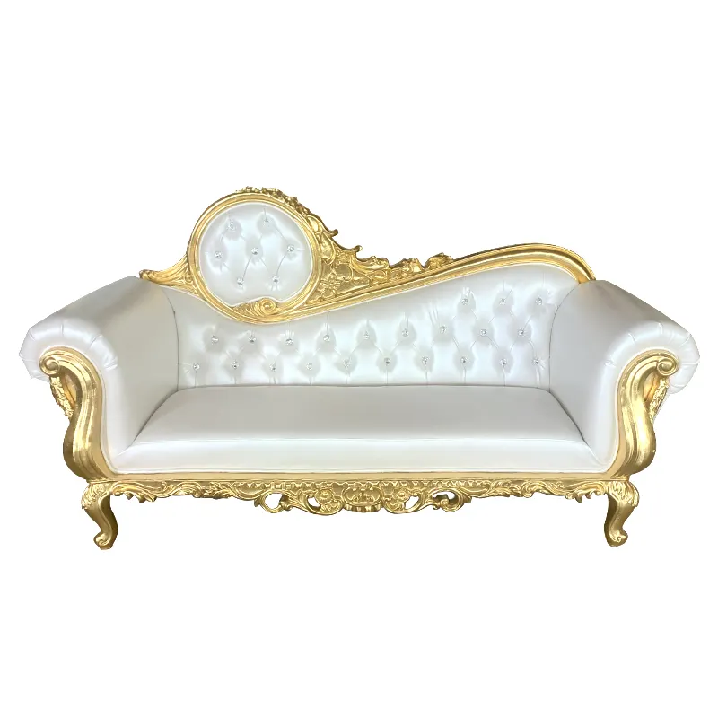 Großhandel Luxus Party Möbel Weißgold Hochzeit Royal King Throne Chair Queen Sofa