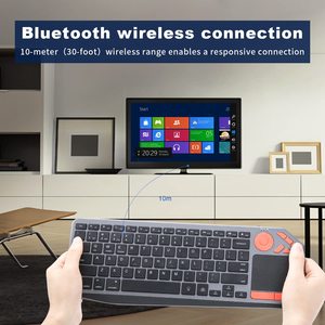 BK9801T Teclado táctil de modo dual ergonómico recargable Retroiluminación 2,4g Teclado inalámbrico Bluetooth con trackpad para Smart TV - Product Image 6
