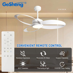 Ventilateur de plafond LED moderne de 52 pouces avec lumière DC 3 pales ABS Télécommande CE ERP Attestation - Product Image 2