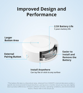 SONOFF Zigbee Interruptor inalámbrico Sensor de control remoto funciona con aplicación ewelink hogar inteligente funciona puente ZigBee p - Product Image 2