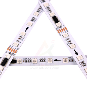 新产品Ip20 Ip65 Ip67 Ip68 60leds/m 10像素Dmx512 24v RGB智能灯发光二极管条 - Product Image 1