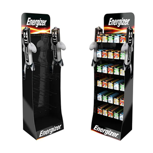 Ganci di cartone per batterie di Design personalizzato con Display in carta a lato singolo espositore per batteria display con ganci per batteria in cartone - Product Image 4