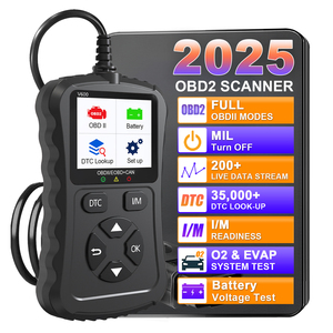 V600 OBD2 Scanner per auto Black strumento diagnostico per tutte le auto 1996 + OBDII Read & Clear analizzatore codici motore - Product Image 1