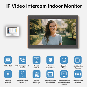 Apartment Indoor Monitor 10.1 Inches HD Touch Screen Elevator Lift Control Integration Smart <strong>IP</strong> <strong>Video</strong> <strong>Intercom</strong> Door Phone <strong>System</strong>