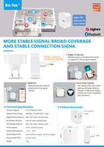 Умный домашний шлюз Zigbee 3,0 шлюз tuya с модулем WBRG1 и ZS3L многорежимный с разъемом EU - Product Image 5