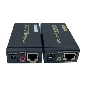 通过RJ45以太网电缆 (1个发射器 + 1个接收器)，通过Cat6的SY VGA扩展器高达328英尺/100米VGA扩展适配器 - Product Image 4