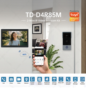 10 pollici HD 1080p Rfid Smart Tuya Wifi 2 filo Ip anello campanello aperto Video citofono porta fotocamera del telefono e voce campanello con memoria - Product Image 6