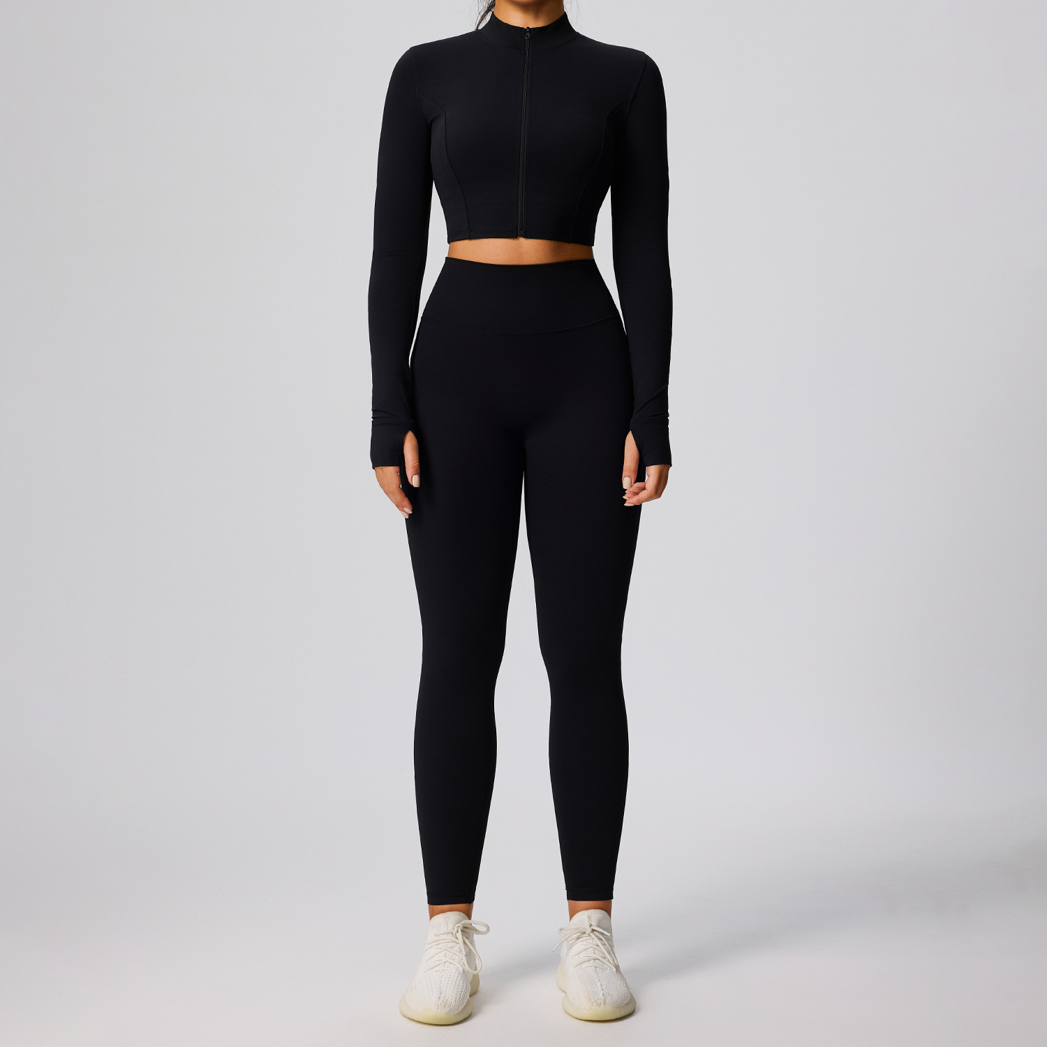 Coat and long pants-black