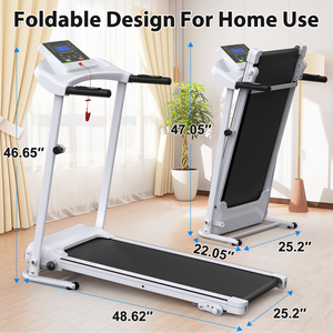 SHULI 3.0HP Klapp laufband Tragbar 12 vor eingestellte Programme LED-Anzeige Kompaktes Home Office Walking Pad Kleines klappbares Laufband - Product Image 6