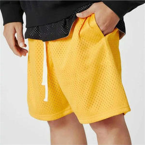 Özel Logo erkek spor şort rahat katı desen yaz örgü ter şort koşu ve plaj spor için - Product Image 1