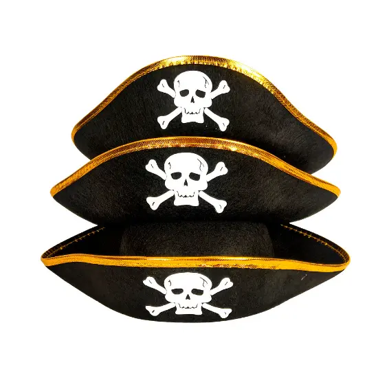 Cappello pirata teschio stampa capitano pirata Costume cappellino accessori pirata divertente cappello capitano Cosplay cappello