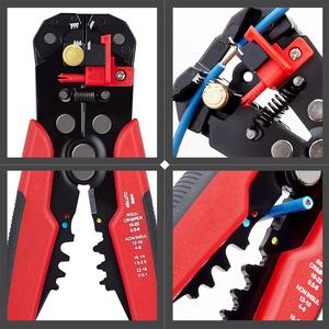 Fabrika OEM kendinden ayarlı tel striptizci, tel Crimper, tel kesici-3 in 1 otomatik çok amaçlı tel striptizci 10-24 AWG - Product Image 6